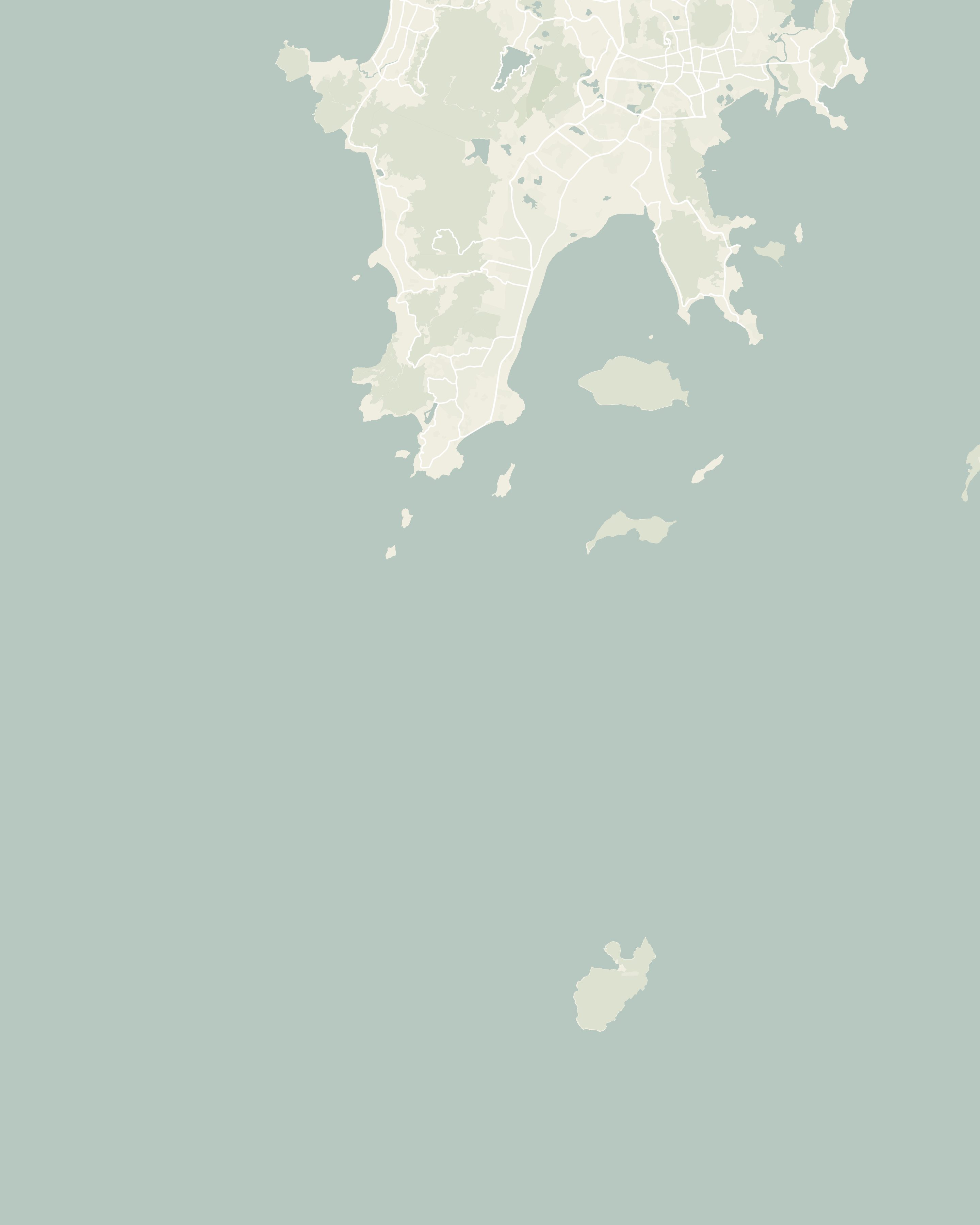 Map of south-west Phuket around Kata